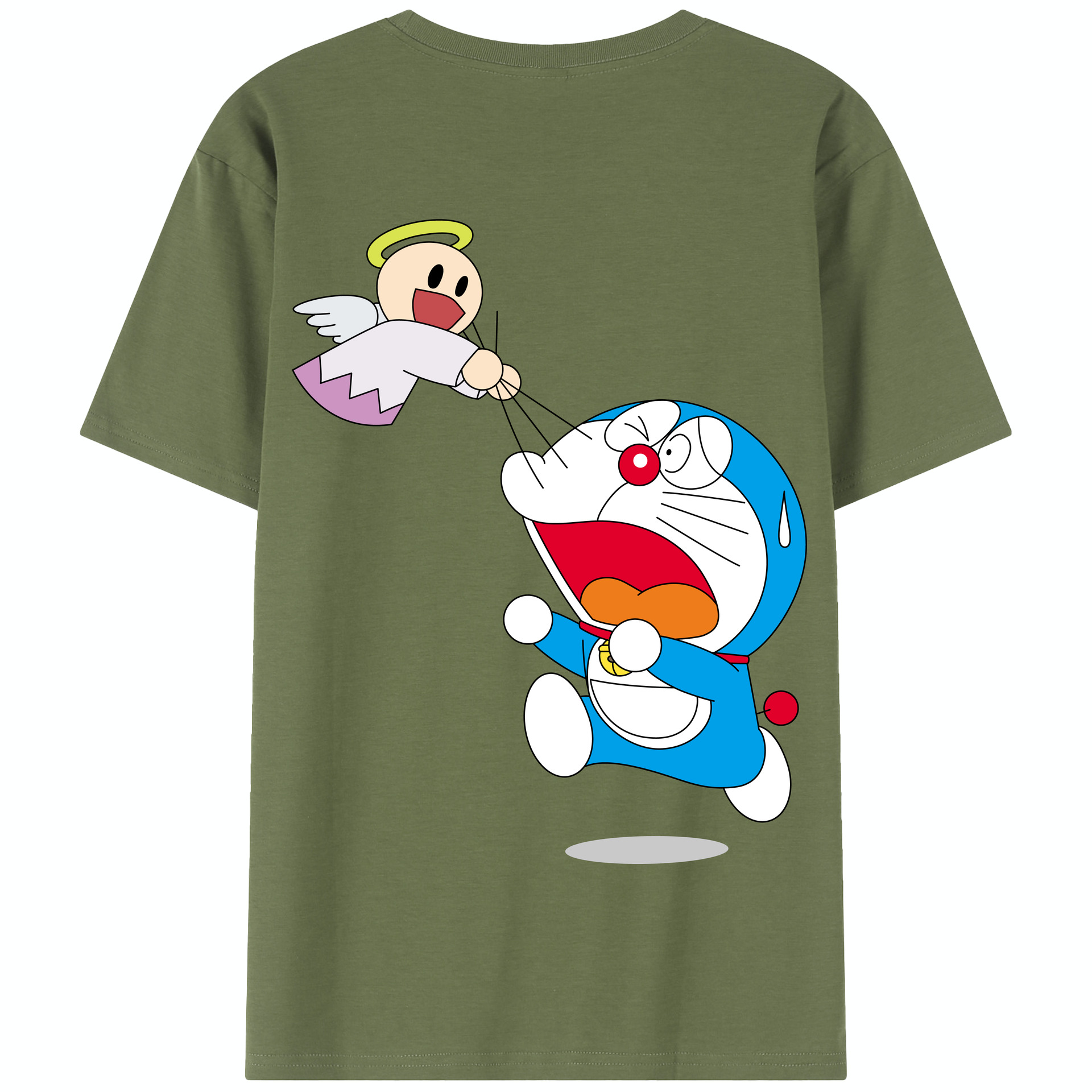 （画像用） ドラえもん Doraemon 綿100％半袖Tシャツ（背面プリント）